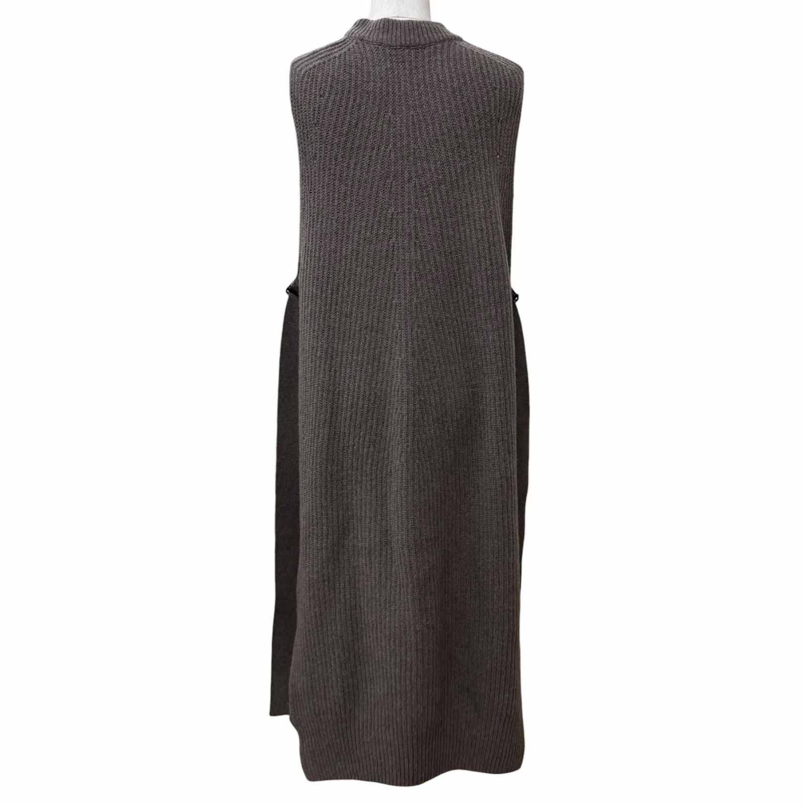 Moncler Genius 4 Hyke Abito Cashmere Wool Blend Rubber Logo Patch Knit Long — view 3