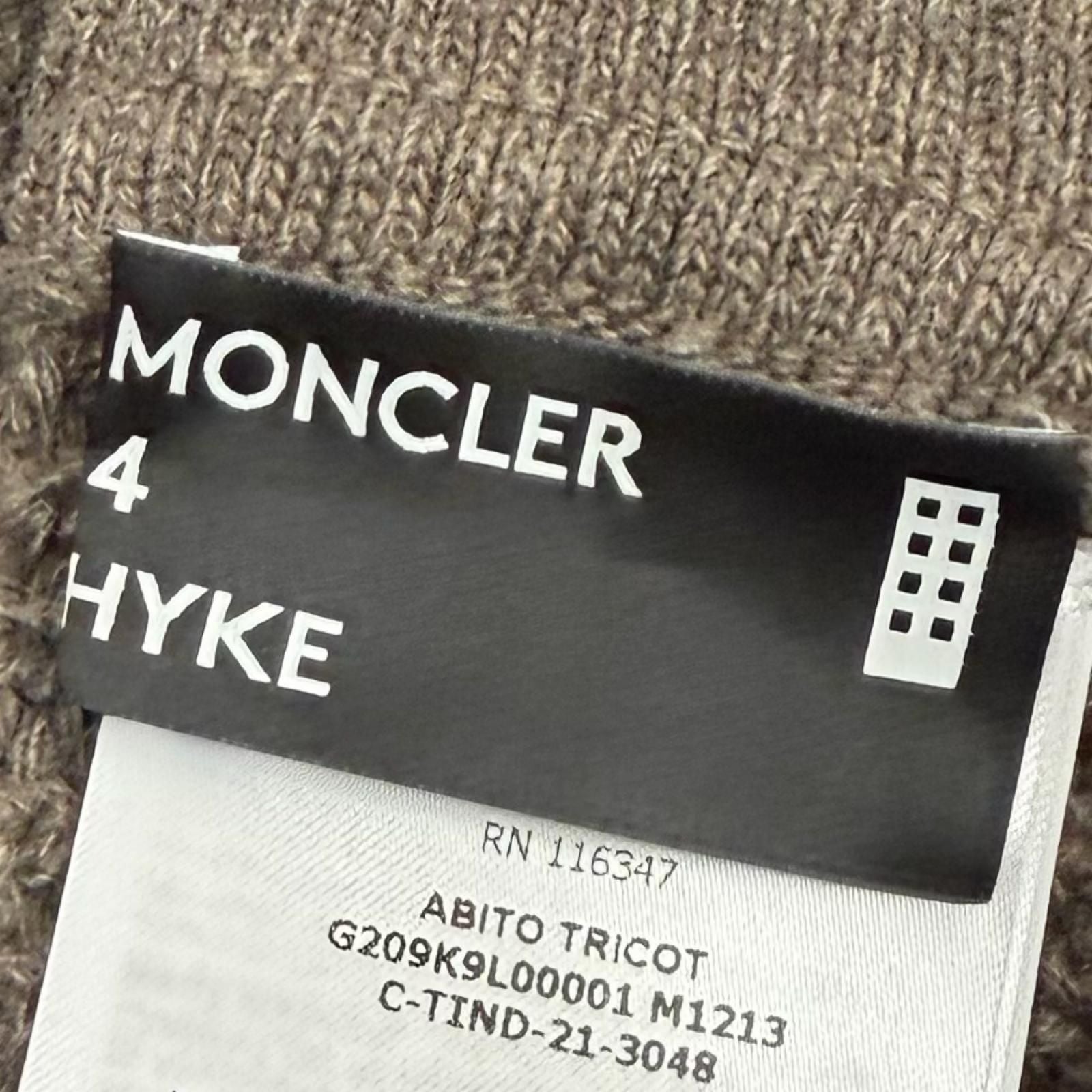 Moncler Genius 4 Hyke Abito Cashmere Wool Blend Rubber Logo Patch Knit Long — view 8