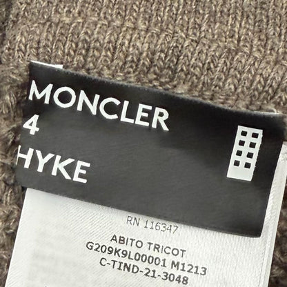 Moncler Genius 4 Hyke Abito Cashmere Wool Blend Rubber Logo Patch Knit Long — view 8