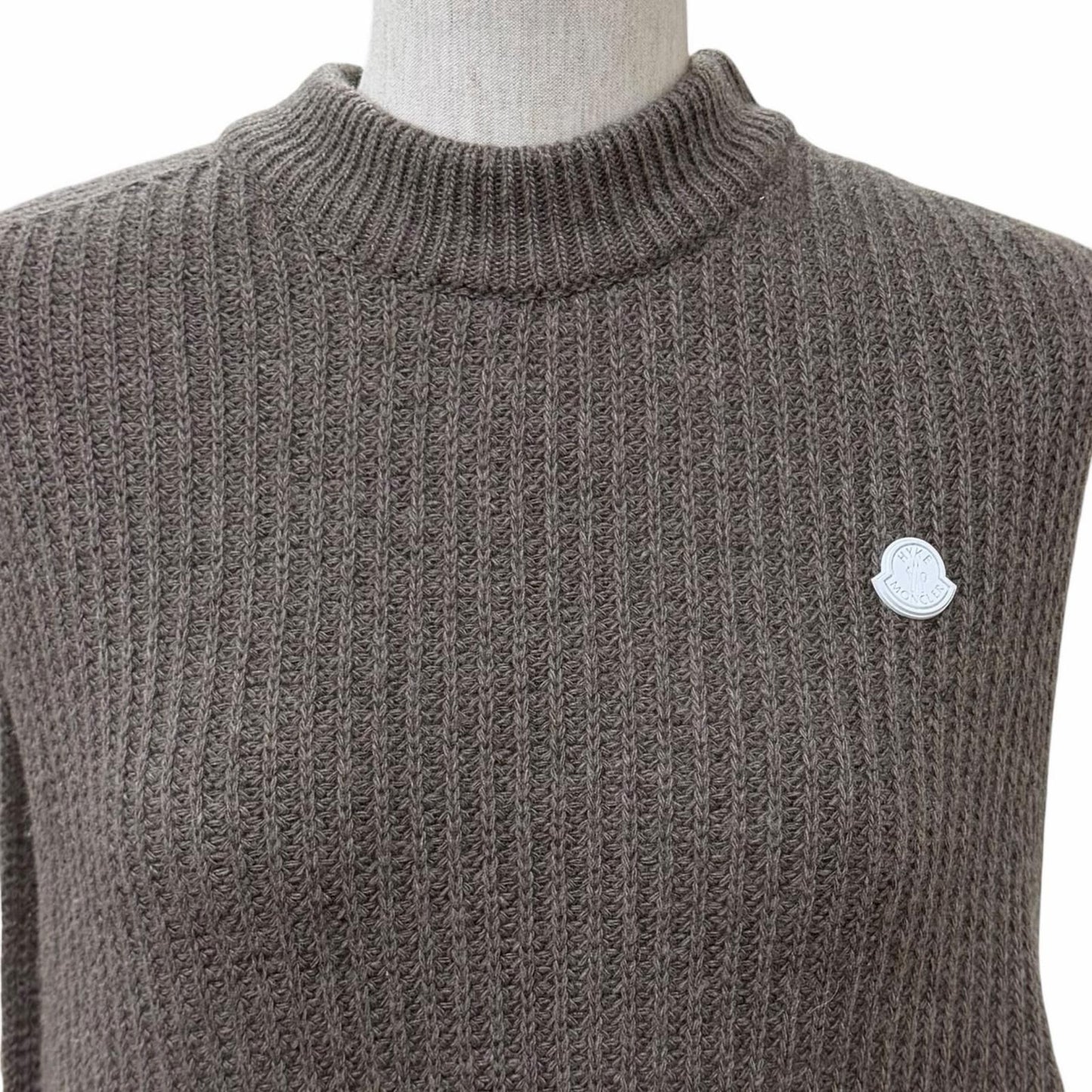 Moncler Genius 4 Hyke Abito Cashmere Wool Blend Rubber Logo Patch Knit Long — view 4