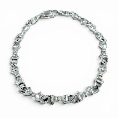Tiffany & Co Vintage Puff Ribbon Chain Bracelet 18.5 cm Silver