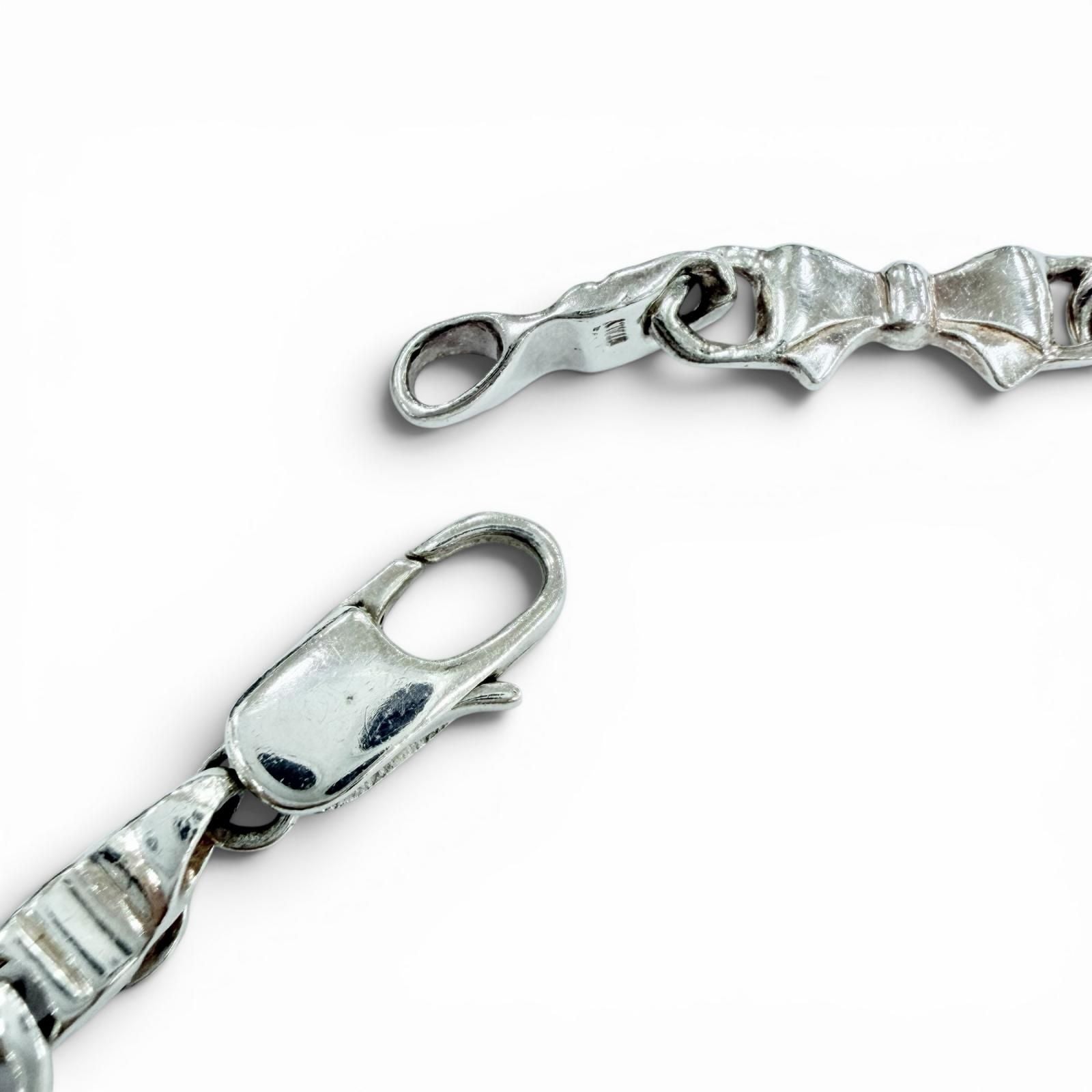 Tiffany & Co Vintage Puff Ribbon Chain Bracelet 18.5 cm Silver — view 4