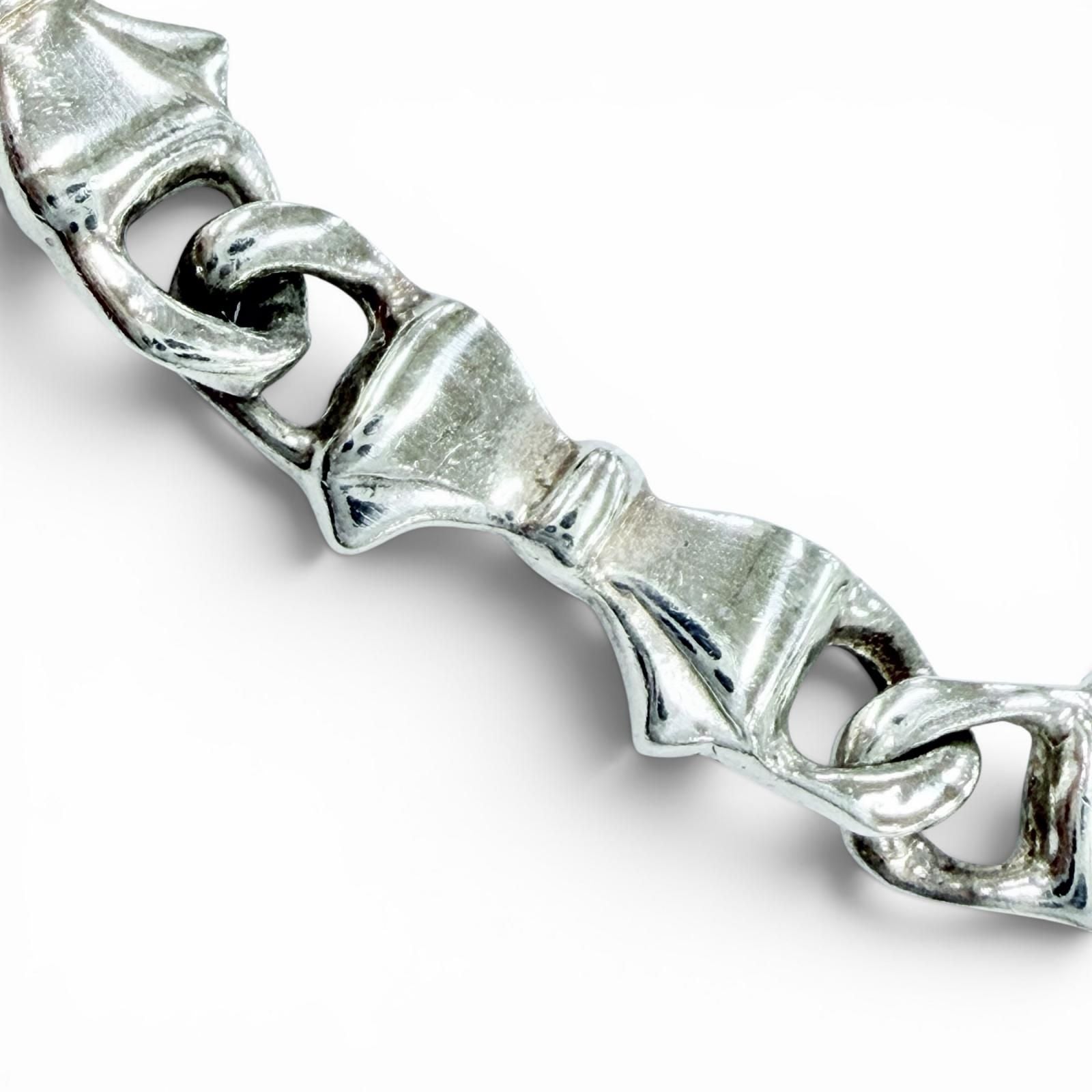 Tiffany & Co Vintage Puff Ribbon Chain Bracelet 18.5 cm Silver — view 2