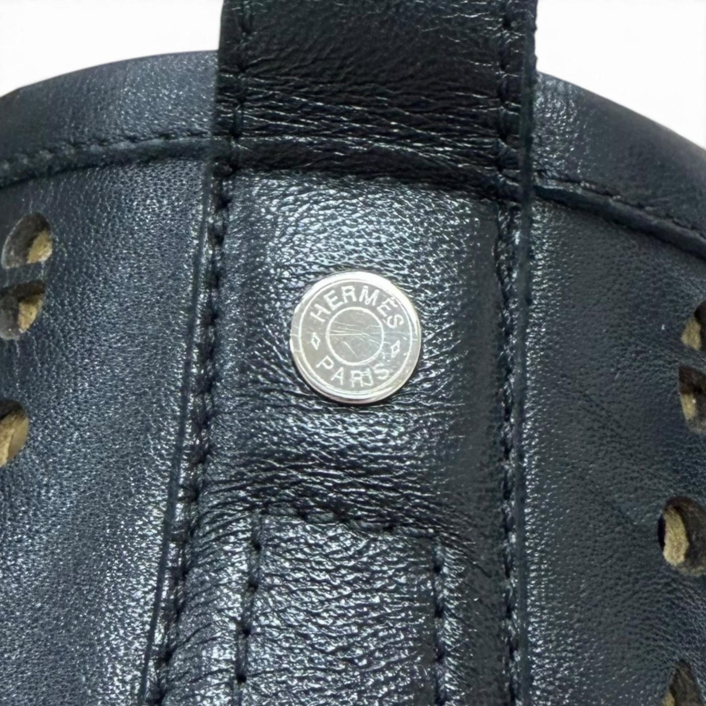 Hermes Jimi Leather Perforated Sneaker — view 7