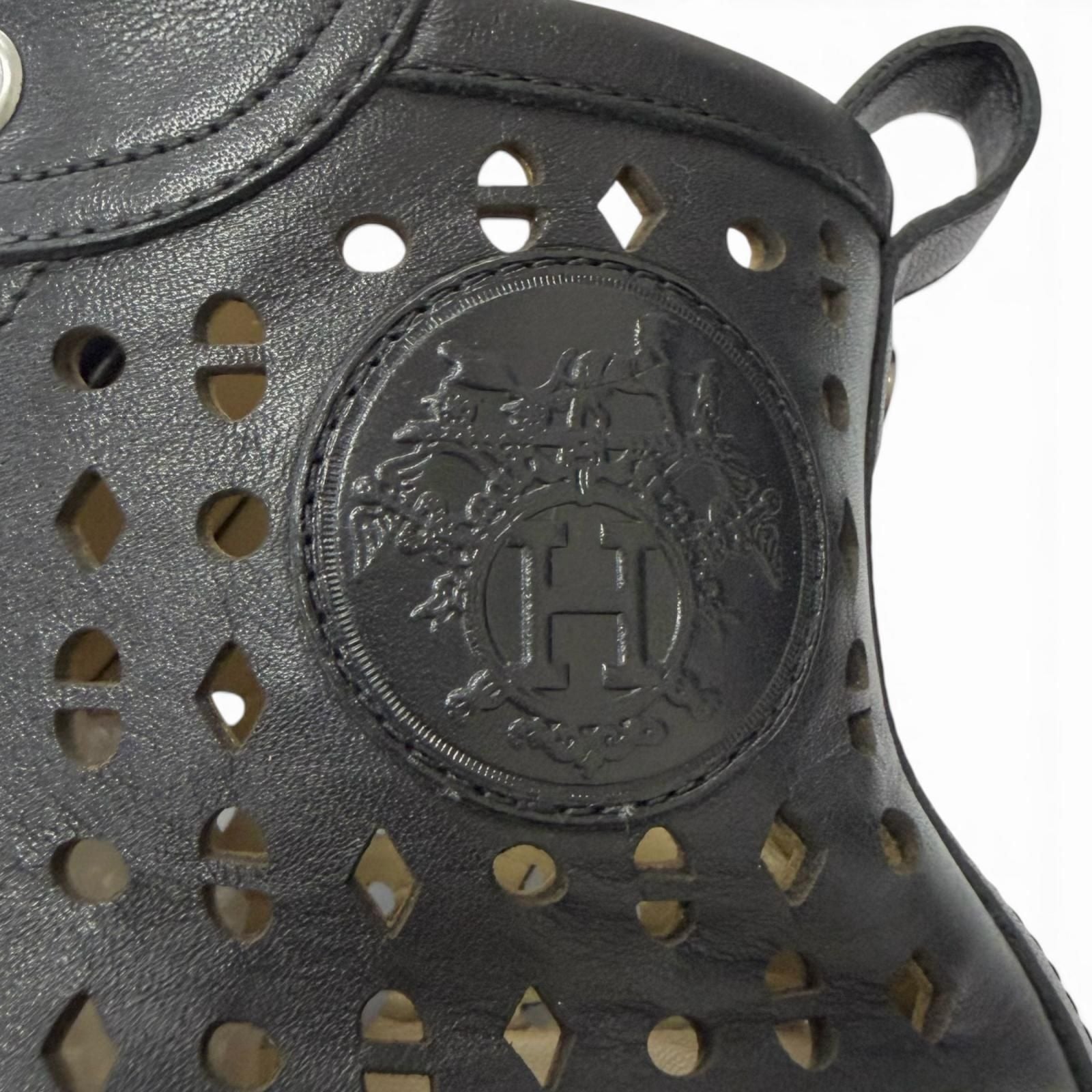 Hermes Jimi Leather Perforated Sneaker — view 6