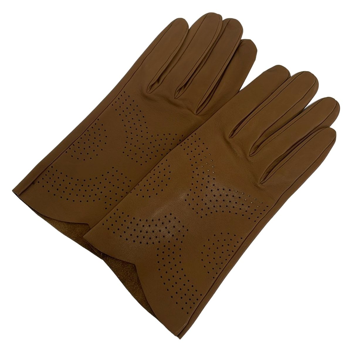 Hermes Gloves Brown Leather