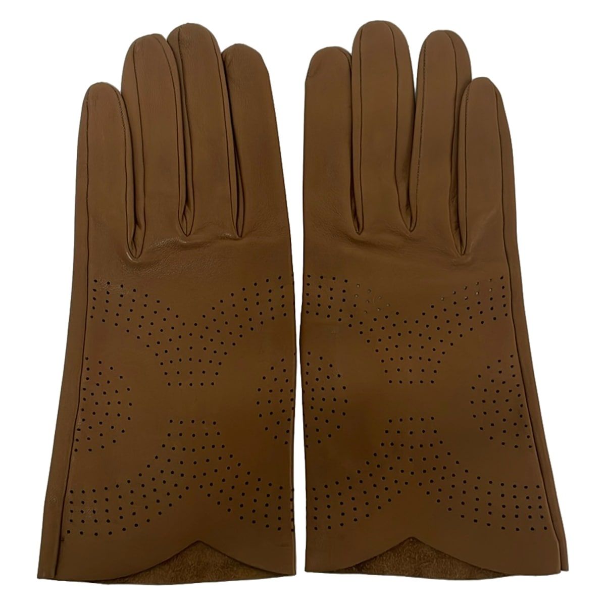 Hermes Gloves Brown Leather — view 2