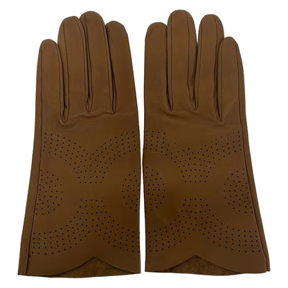 Hermes Gloves Brown Leather — view 2