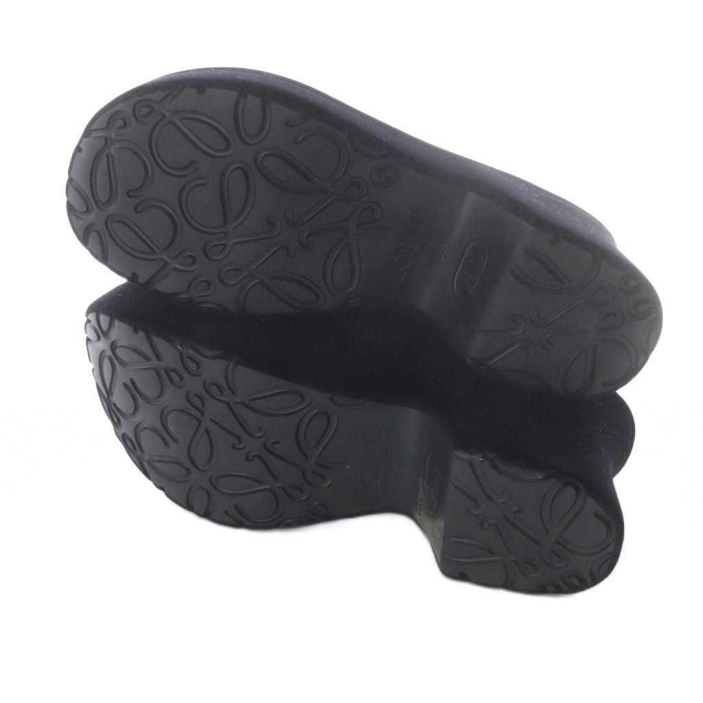 Loewe Terra Terraform Velour Clog Sandals 39 Black — view 6