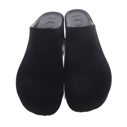 Loewe Terra Terraform Velour Clog Sandals 39 Black — view 3