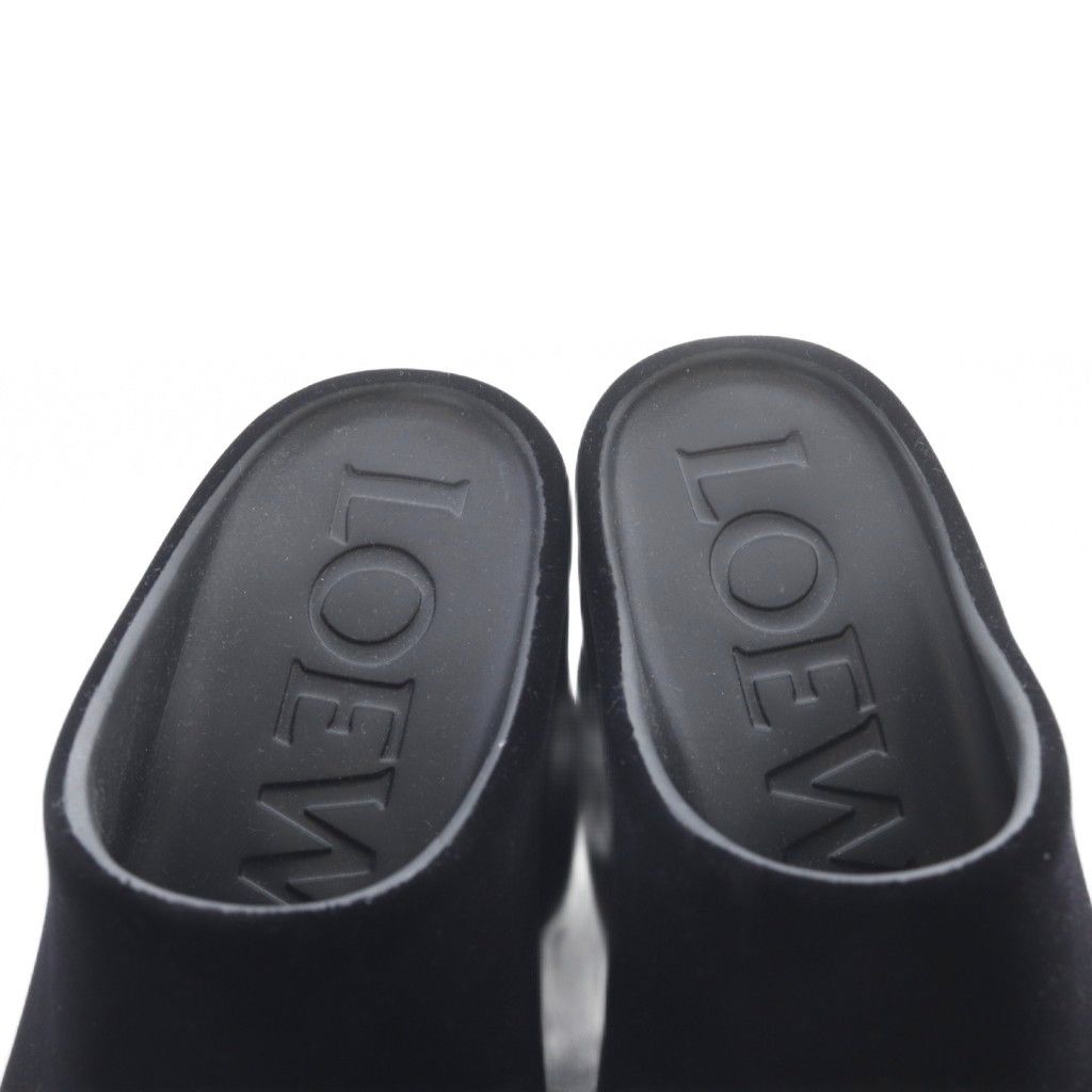 Loewe Terra Terraform Velour Clog Sandals 39 Black — view 4
