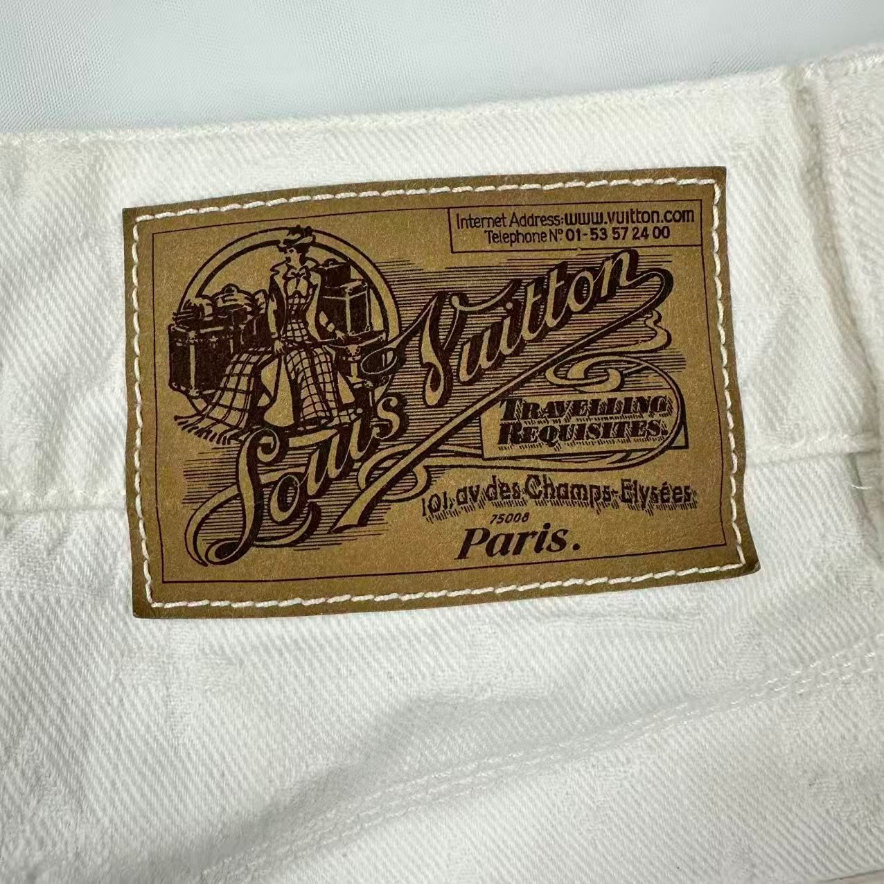 Louis Vuitton Skirt Mini Denim Monogram White 38 — view 4