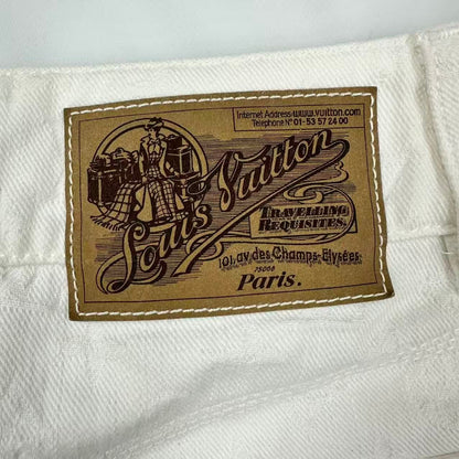 Louis Vuitton Skirt Mini Denim Monogram White 38 — view 4