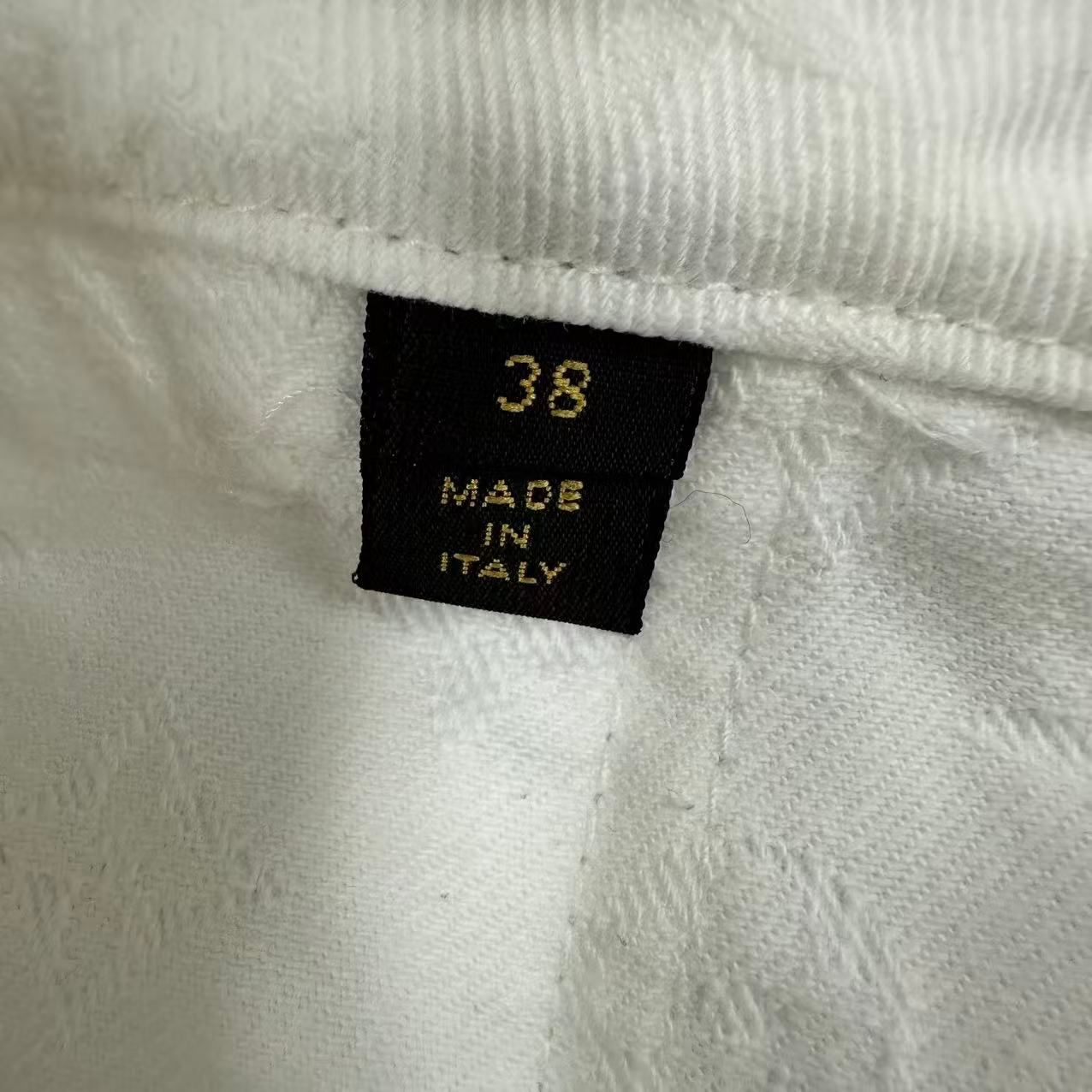 Louis Vuitton Skirt Mini Denim Monogram White 38 — view 5
