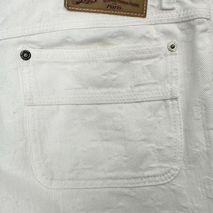 Louis Vuitton Monogram Denim Pants 42 White — view 6