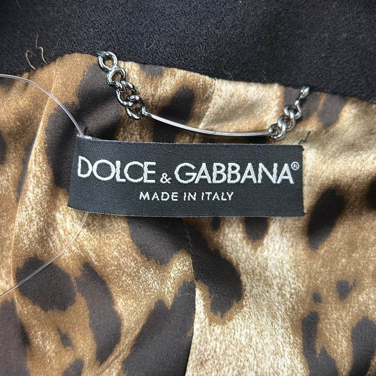 Dolce & Gabbana Coat 40 M Black Long Sleeve Beaver Fur Shoulder Pad Winter — view 3