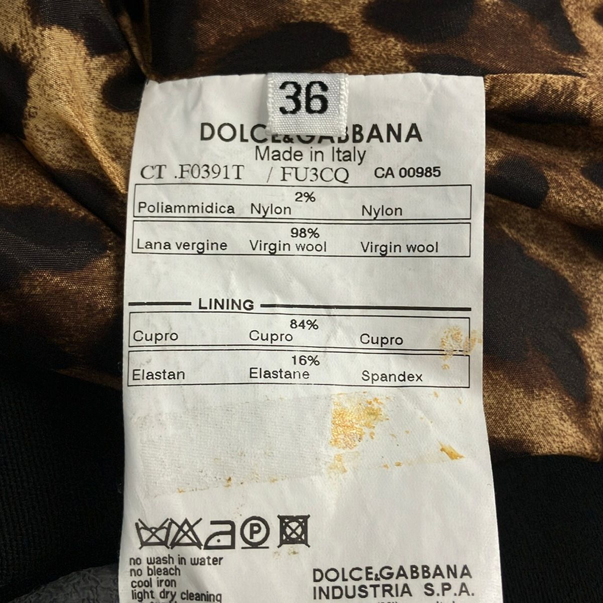 Dolce & Gabbana Coat 36 S Black Long Sleeve Zip Up Winter — view 4