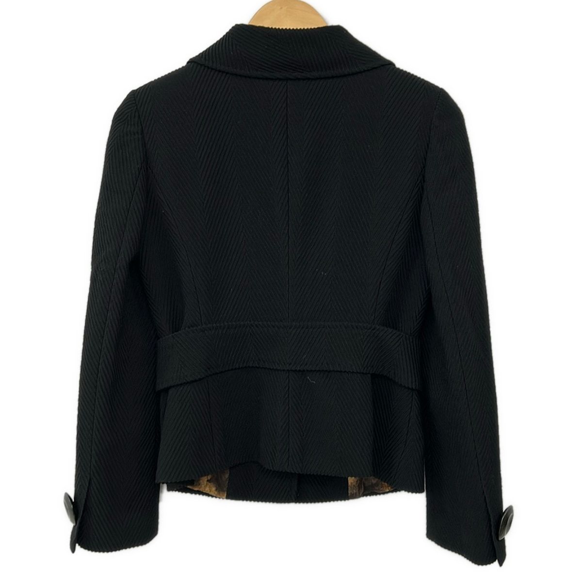 Dolce & Gabbana Jacket 38 S Black Long Sleeve Shoulder Pad Autumn Winter — view 2