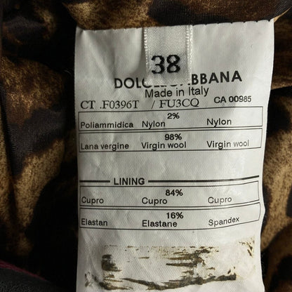 Dolce & Gabbana Coat 38 S Dark Navy Long Sleeve Shoulder Pad Padlock Winter — view 4