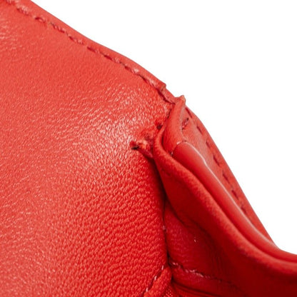 Chanel Chain Shoulder Bag Red Leather — view 8