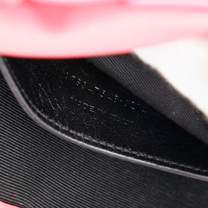Saint Laurent Stitch YSL Logo Crossbody Chain Shoulder Bag Pink Leather — view 9