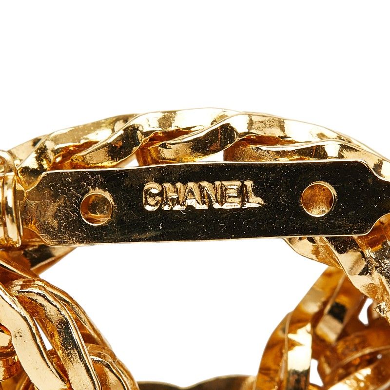 Chanel Triple Circle CC Logo Chain Brooch Gold Plated — view 4