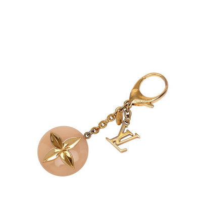 Louis Vuitton Hollow Flower Bag Charm Key Ring Key Holder Rosevelle Gold Plated — view 2