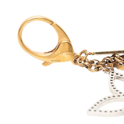 Louis Vuitton Bijou Sac Tabage Key Holder Charm Gold Silver Plated Metal — view 3