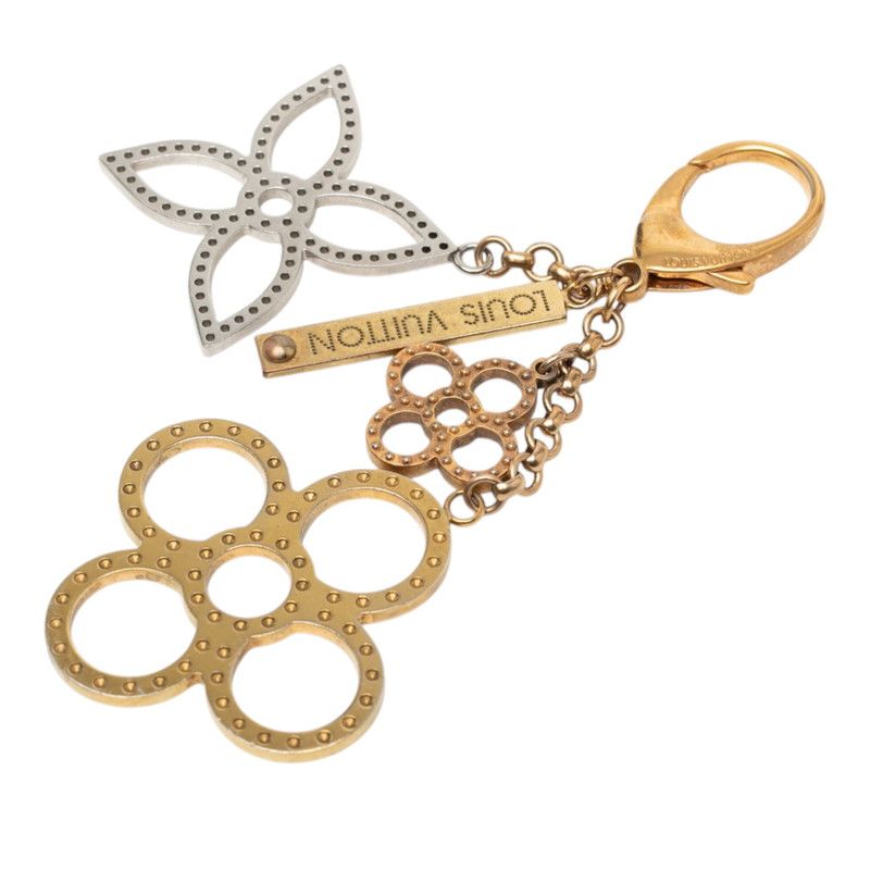 Louis Vuitton Bijou Sac Tabage Key Holder Charm Gold Silver Plated Metal — view 2