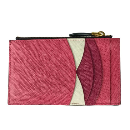 Prada Coin Case Nero Ibisc Saffiano Multic Card Gold — view 3