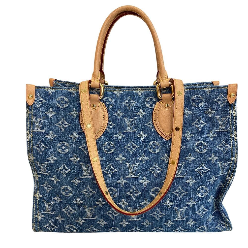Louis Vuitton 2-Way On The Go MM Monogram Denim Tote — view 2