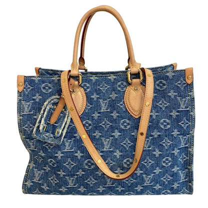 Louis Vuitton 2-Way On The Go MM Monogram Denim Tote