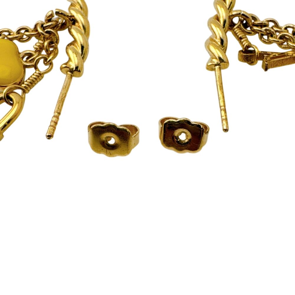 Louis Vuitton Earrings Hoop Pink Heart Flower Cadena Cles All Sweet Monogram — view 5