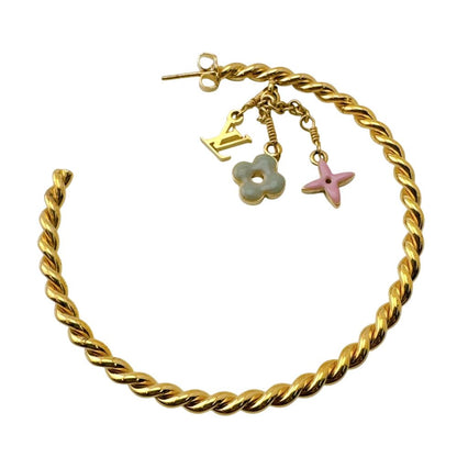 Louis Vuitton Earrings Hoop Pink Heart Flower Cadena Cles All Sweet Monogram — view 3