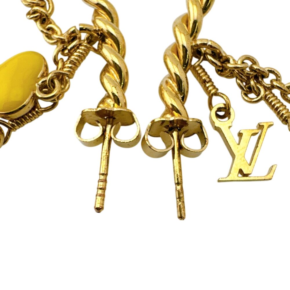 Louis Vuitton Earrings Hoop Pink Heart Flower Cadena Cles All Sweet Monogram — view 4