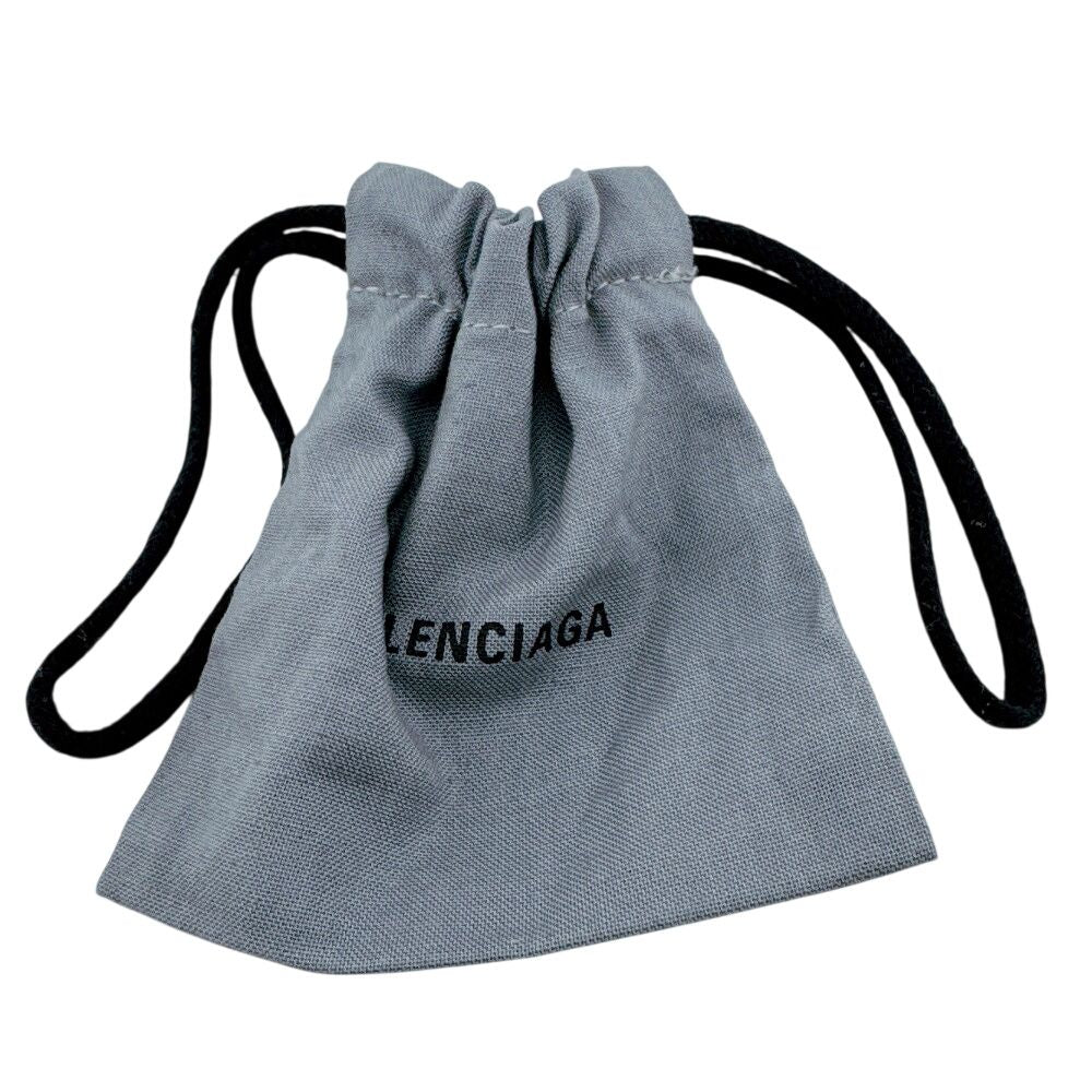 Balenciaga Hoop One Side Logo Loop Earrings — view 8