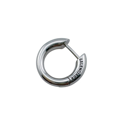 Balenciaga Hoop One Side Logo Loop Earrings — view 2
