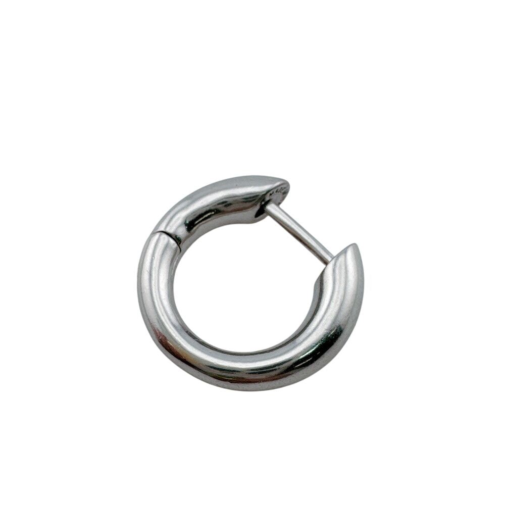 Balenciaga Hoop One Side Logo Loop Earrings — view 3