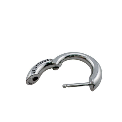 Balenciaga Hoop One Side Logo Loop Earrings — view 4