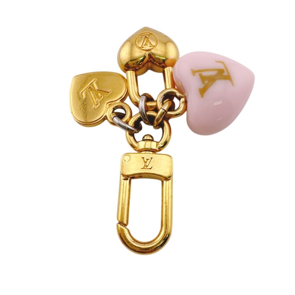 Louis Vuitton Bag Charm Key Holder Key Ring Micro LV Initial — view 3
