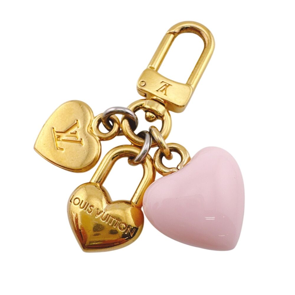 Louis Vuitton Bag Charm Key Holder Key Ring Micro LV Initial — view 2