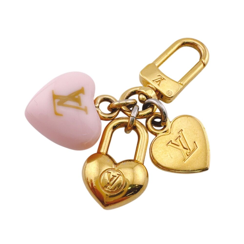 Louis Vuitton Bag Charm Key Holder Key Ring Micro LV Initial