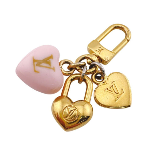 Louis Vuitton Bag Charm Key Holder Key Ring Micro LV Initial