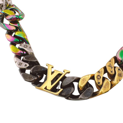 Louis Vuitton Collier Chain Links Patch Mini Monogram Necklace