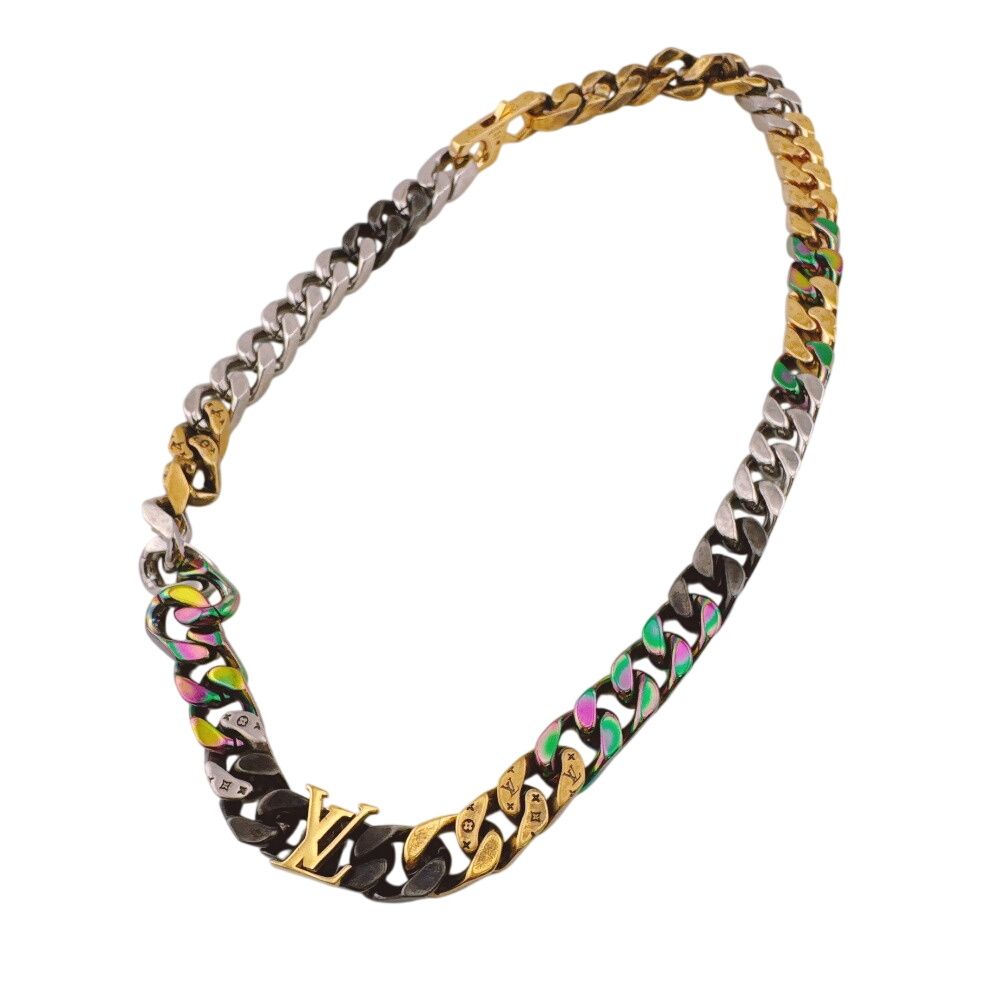 Louis Vuitton Collier Chain Links Patch Mini Monogram Necklace — view 2