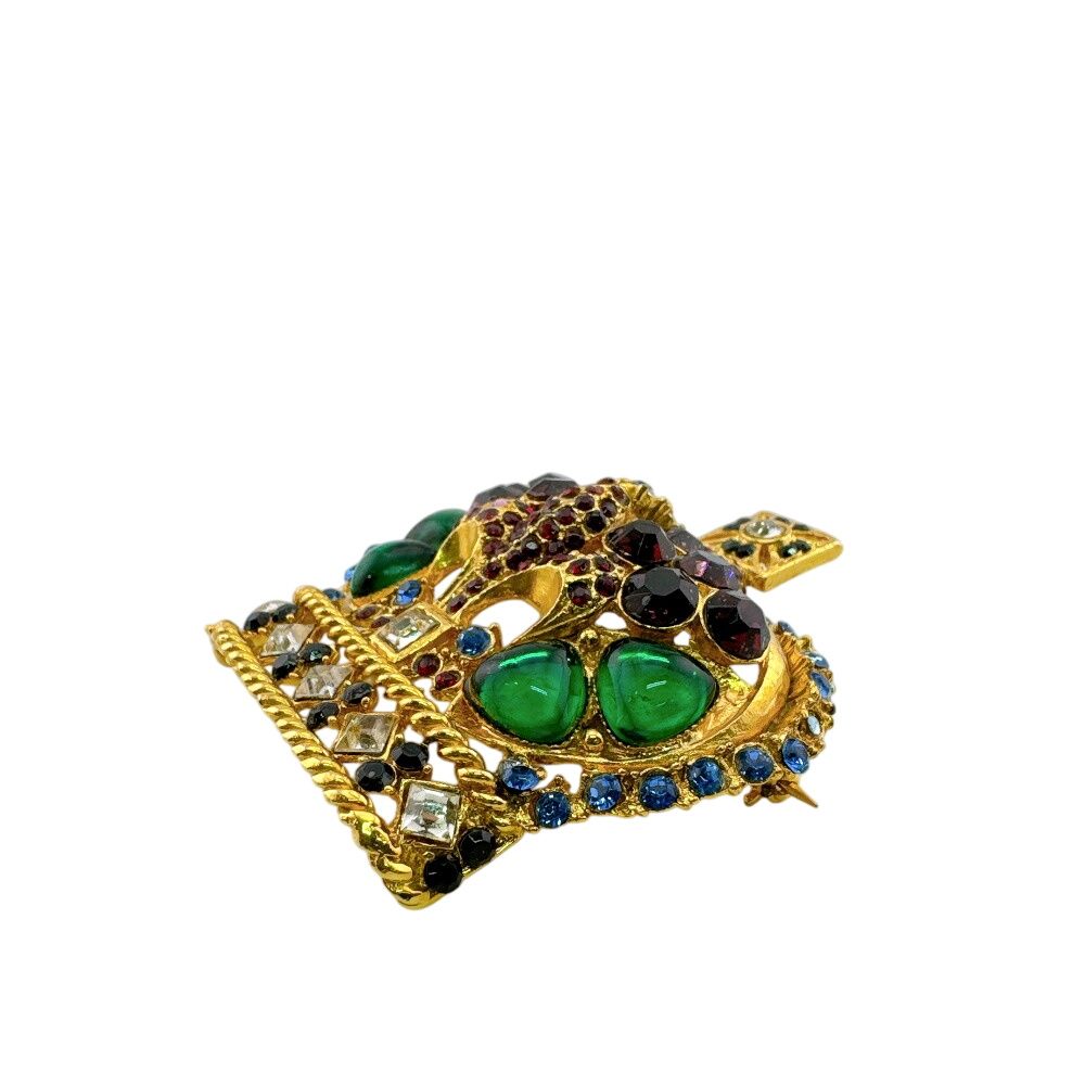 Versace Crown Motif Brooch — view 4