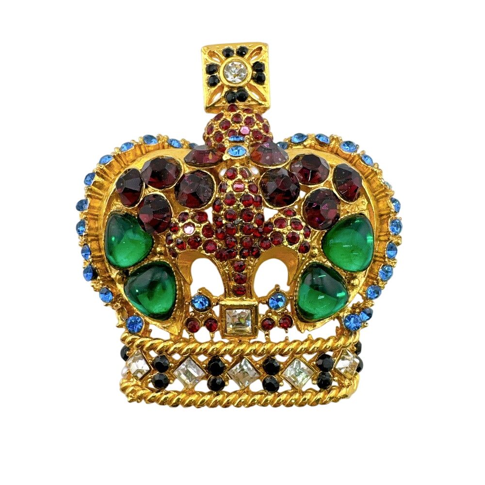 Versace Crown Motif Brooch — view 2