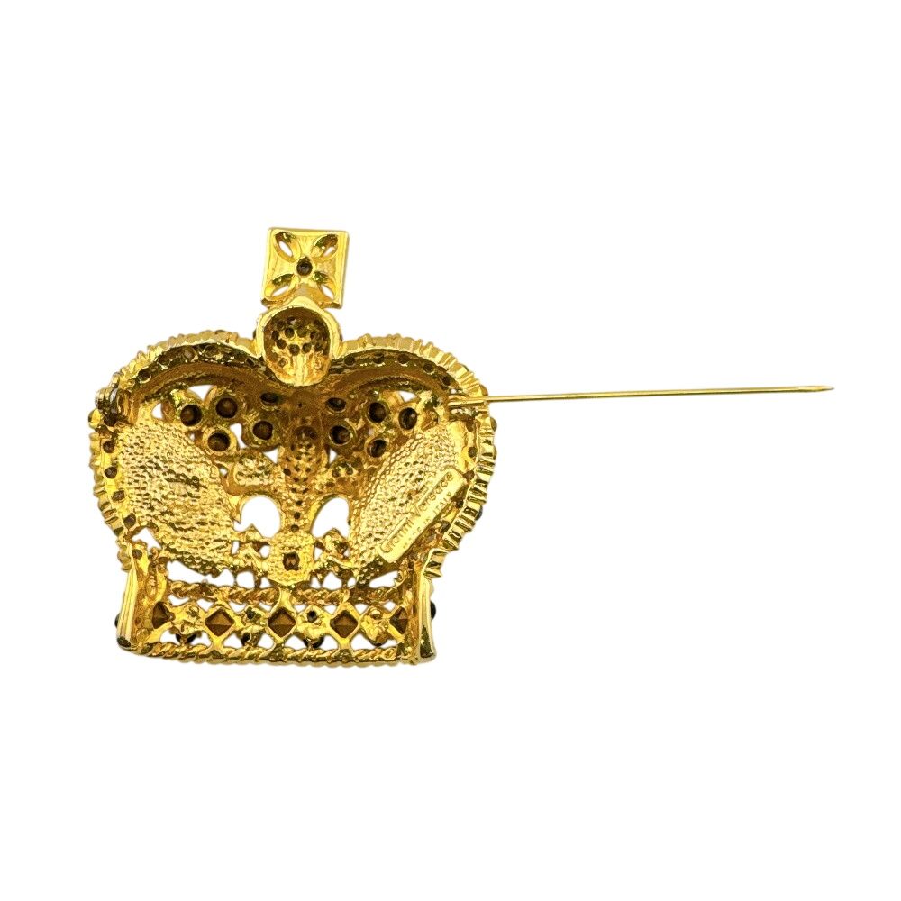 Versace Crown Motif Brooch — view 5