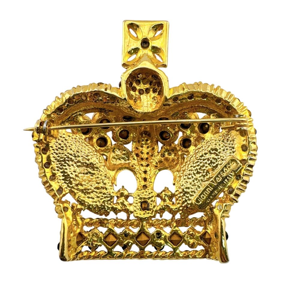 Versace Crown Motif Brooch — view 3