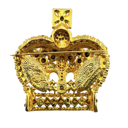 Versace Crown Motif Brooch — view 3